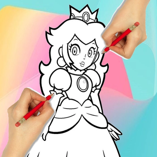 simgesi princess peach Coloring Book